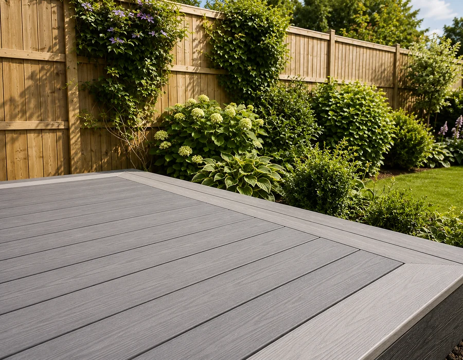 Composite decking with picture frame edge in Bedford